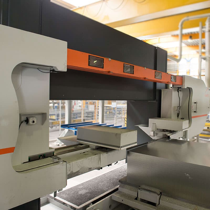 Precision sawing of aluminum plates